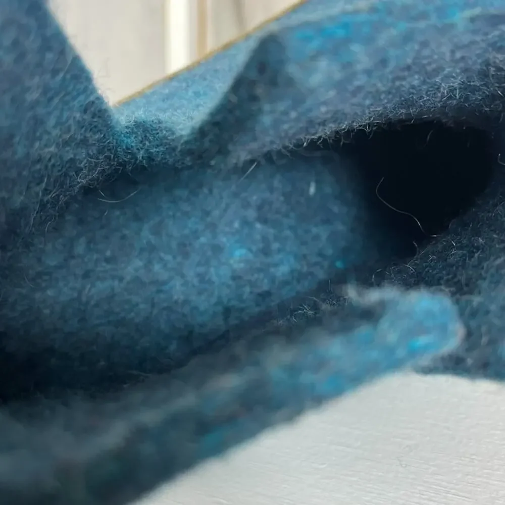 Glerups Womens Booties Slippers Wool Upper Size 11 Petrol Blue Suede Sole